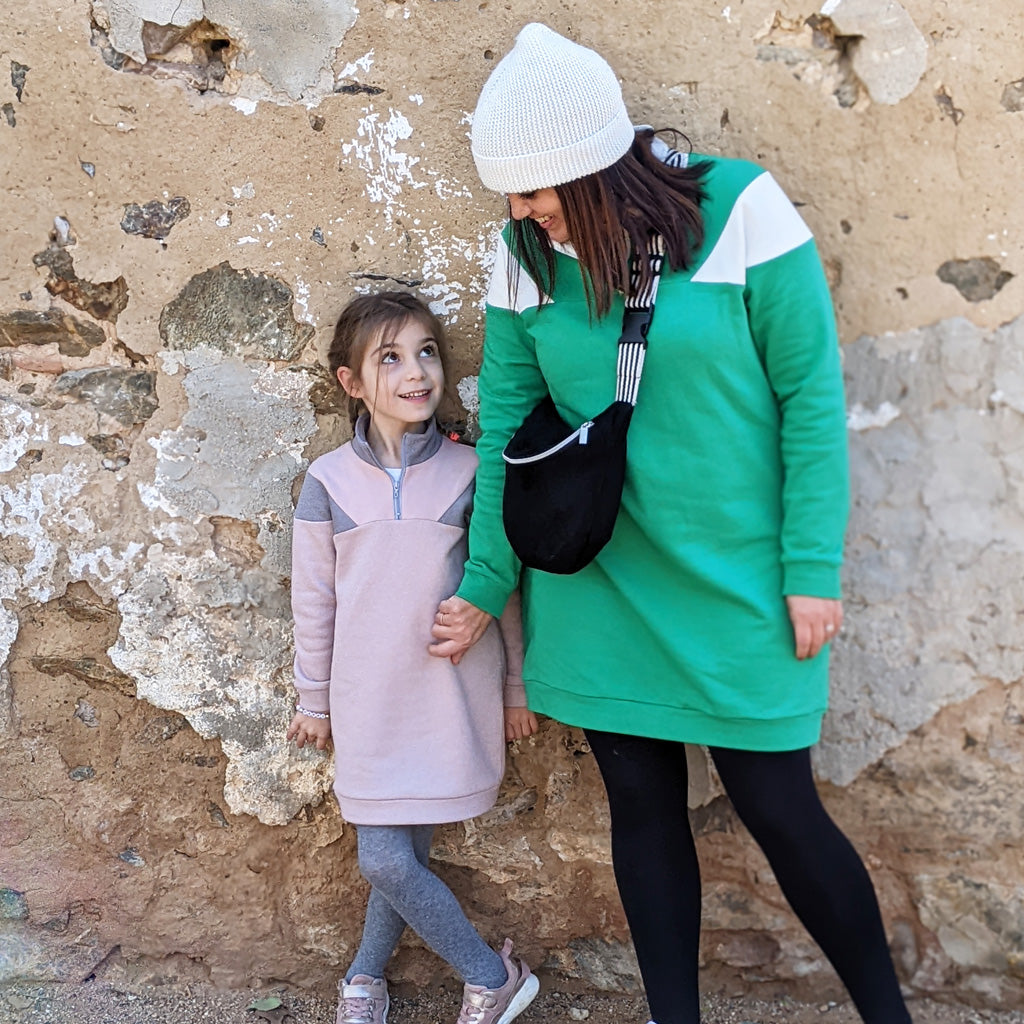Duo : Patrons Pull et Robe Femme Croquant et Enfant Mini-Croquant ...