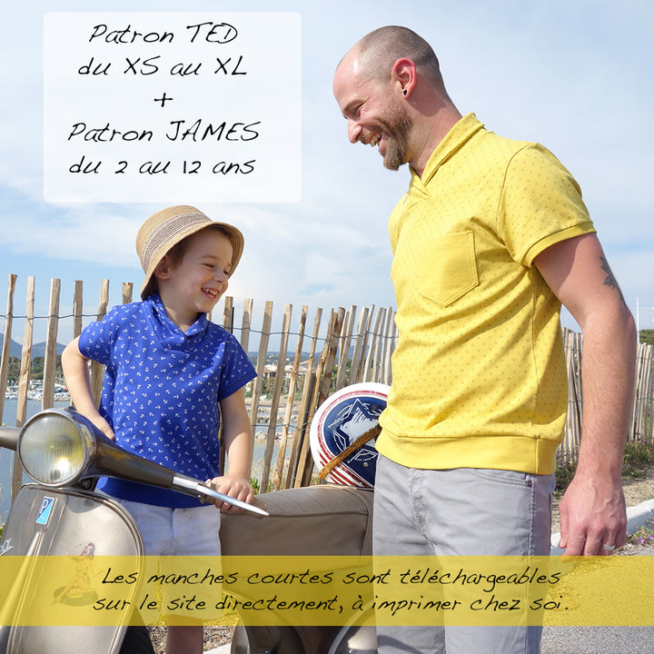 Duo : Patron Homme Ted et Patron Enfant James