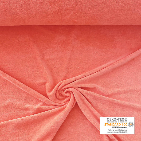 Tissu éponge Bambou corail