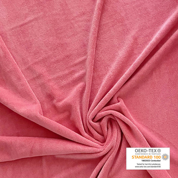 Tissu éponge Bambou sorbet fraise
