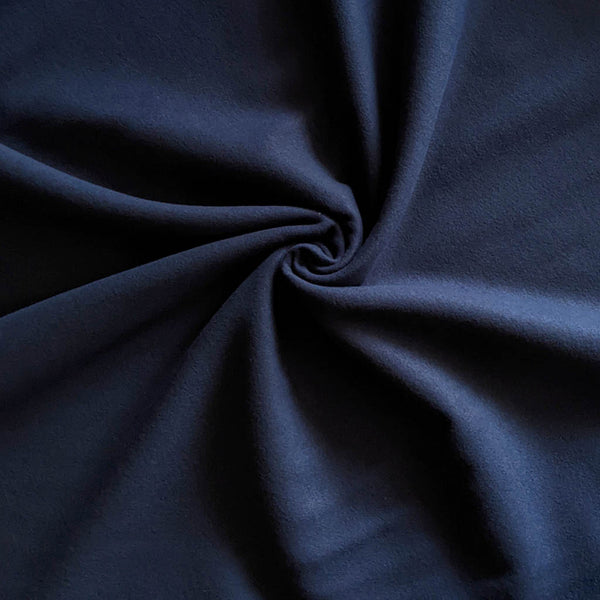 Tissu esprit drap de laine marine