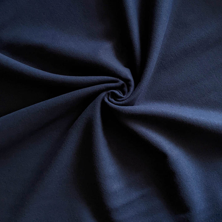 Tissu esprit drap de laine marine