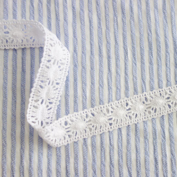 Galon macramé blanc ovale 18 mm