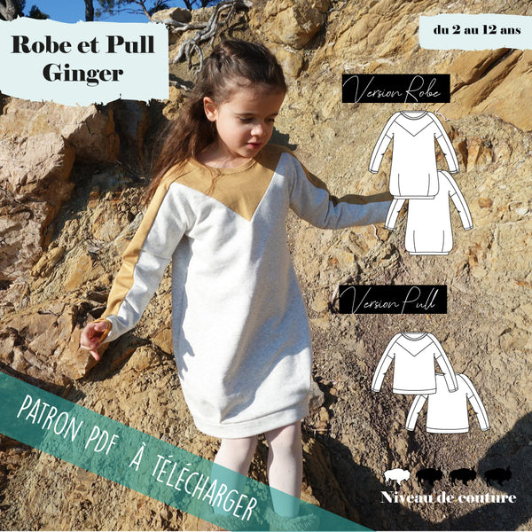 Patron robe et pull Ginger 2/12 ans (PDF)