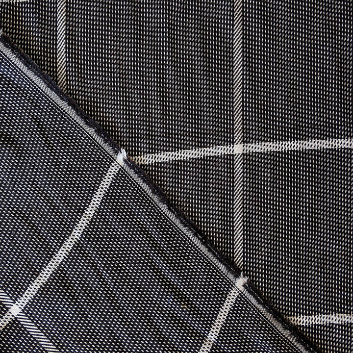 Viscose grand carreau noir et écru