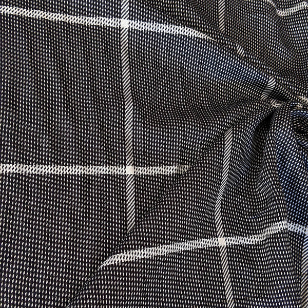 Viscose grand carreau noir et écru