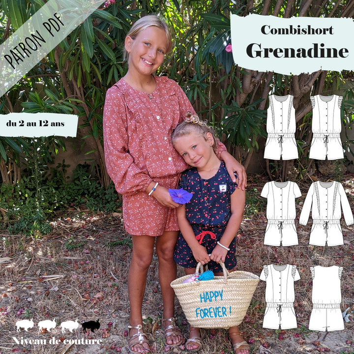 Patron Combishort Grenadine 2/12 ans (PDF) – Super Bison