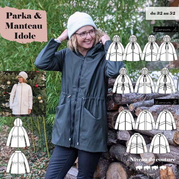 Patron Parka et Manteau Femme Idole (32 au 52)