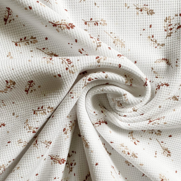 Maille petit nid d'abeille blanche rameaux