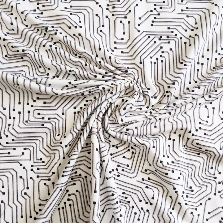 Jersey blanc circuit imprimé