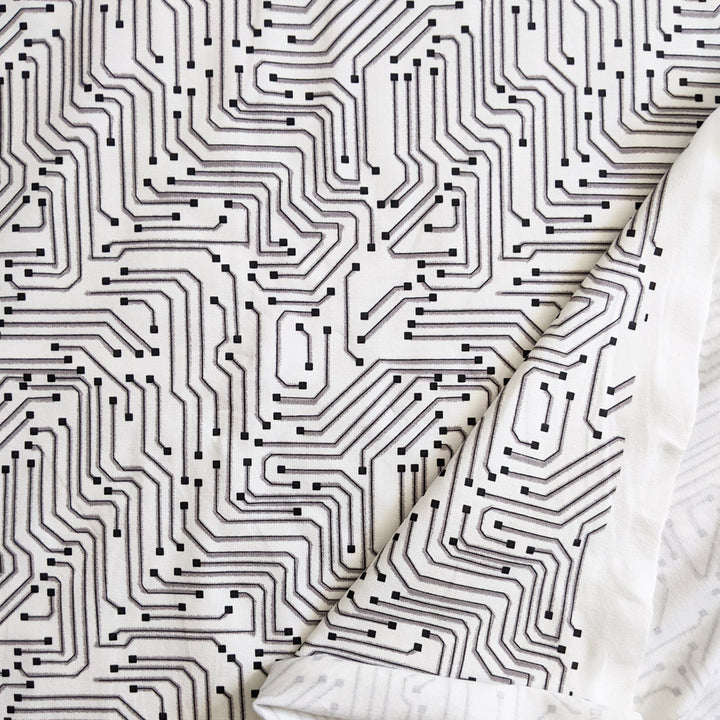Jersey blanc circuit imprimé