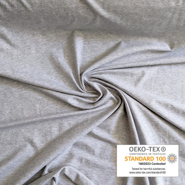 Jersey chiné gris clair
