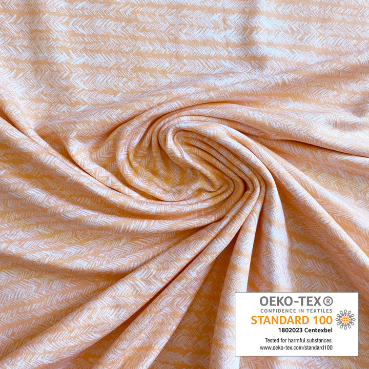 Jersey orange petit chevron écru