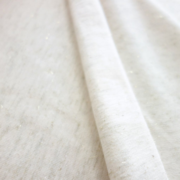 Jersey lurex beige et or