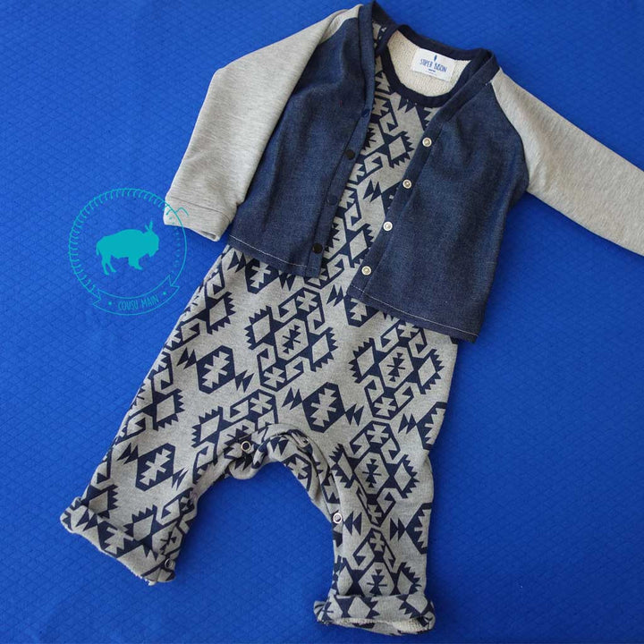 Patron ensemble bébé combinaison et veste