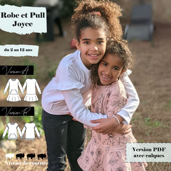 Patron robe et sweat Joyce 2/12 ans (PDF)