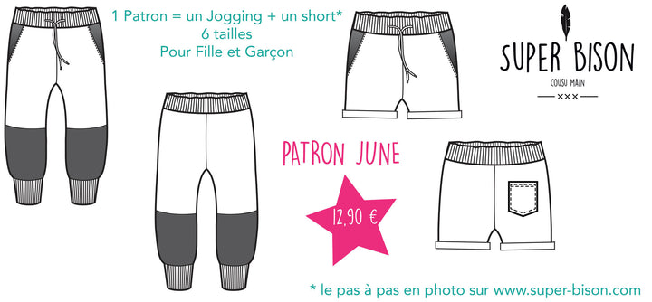 Patron enfant Jogging June 18 mois/6 ans
