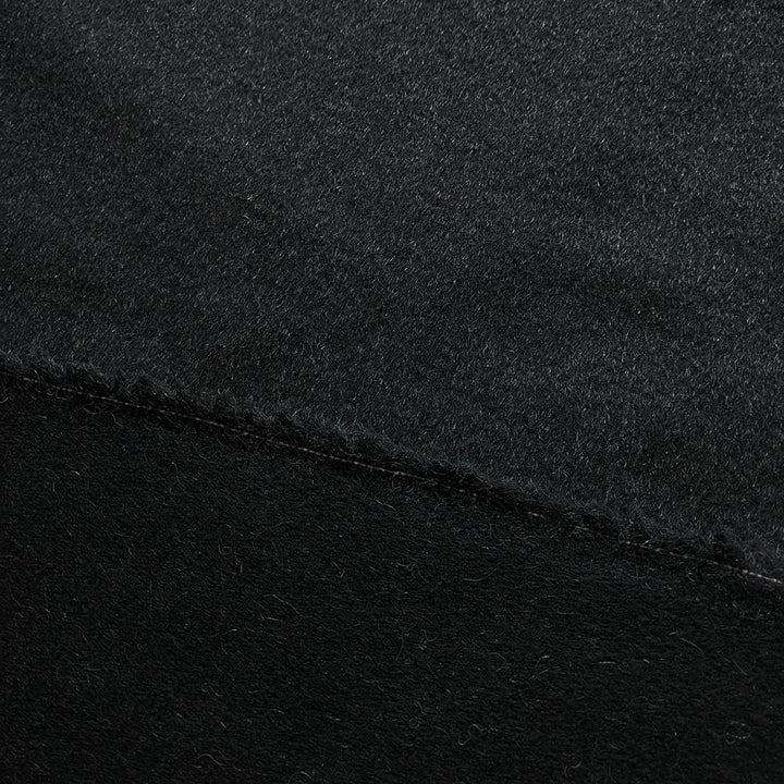 Tissu Drap de laine Noir poils