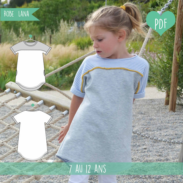 Patron Robe fille Lana 7 au 12 ans PDF