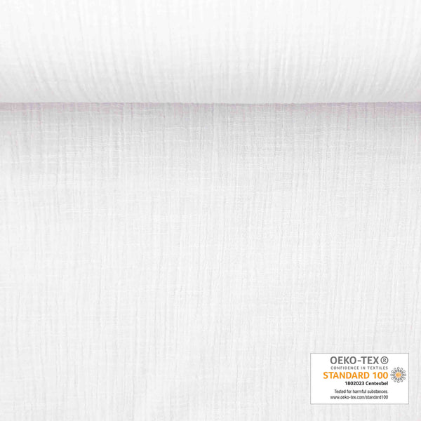 Tissu esprit lange double épaisseur blanc