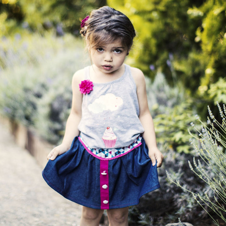 Patron PDF enfant Jupe Lucie 18 mois/6 ans
