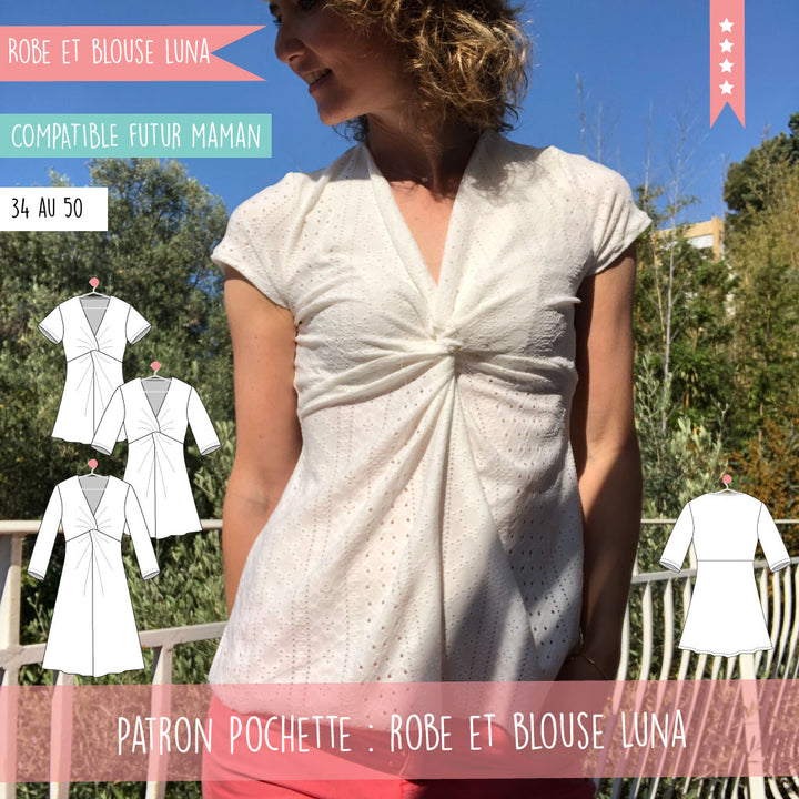 Patron robe et blouse femme enceinte