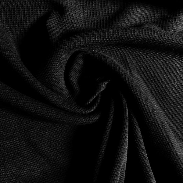 Jersey maille petit nid d'abeille noir