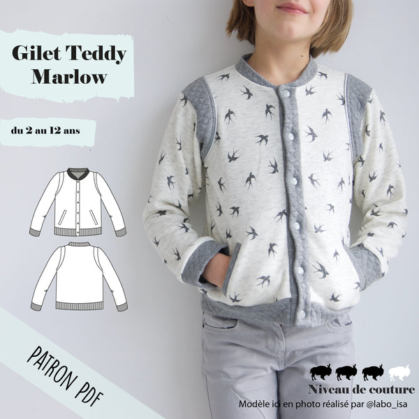 Patron Gilet Teddy Marlow 2/12 ans (PDF)