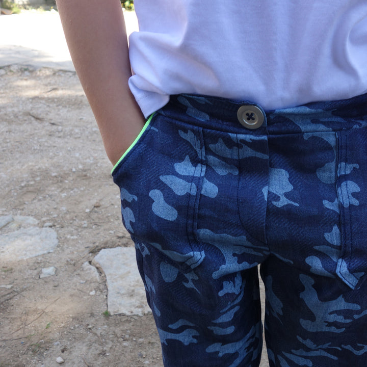patron mixte pantalon bermuda short fille et garçon