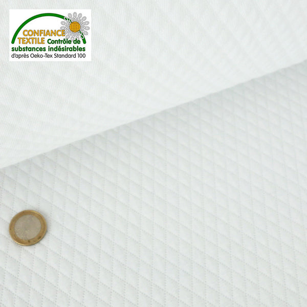 Sweat matelassé Mini losanges Blanc
