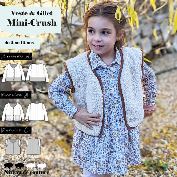 Patron Veste et Gilet Mini-Crush 2/12 ans