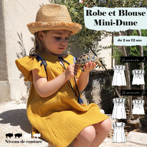 Patron Robe et Blouse Mini-Dune 2/12 ans