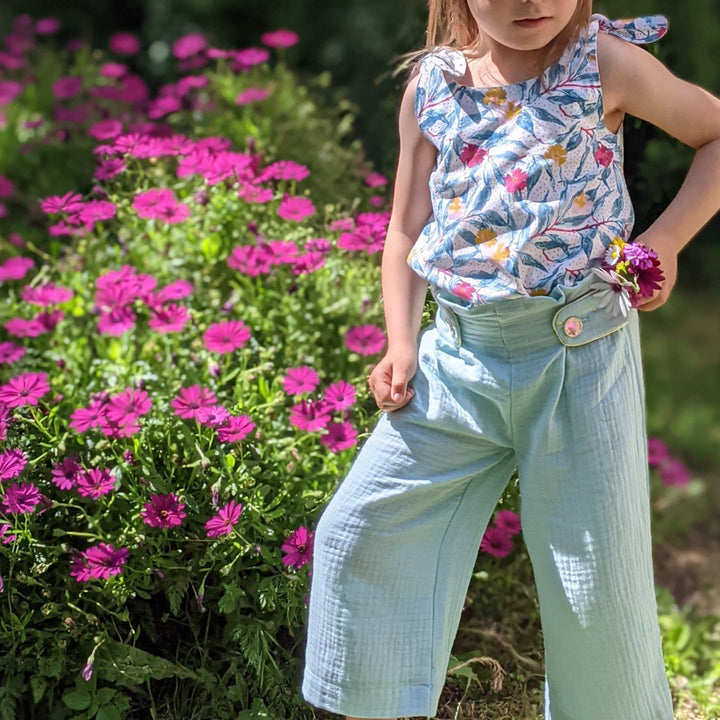 Patron pantalon large et short  enfant