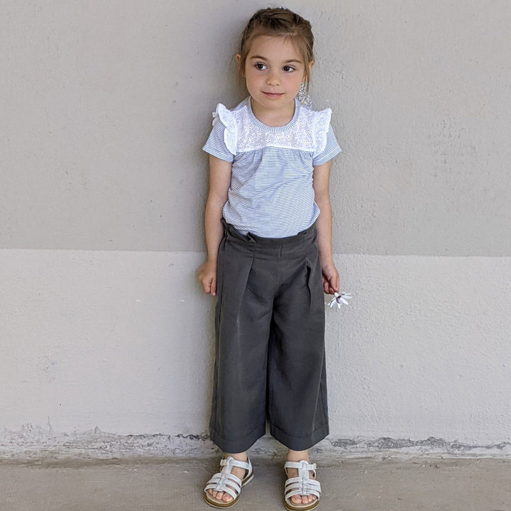 Patron pantalon large et short  enfant
