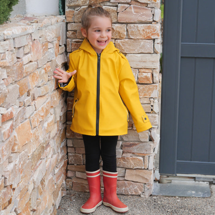 Tissu imperméable cirée jaune