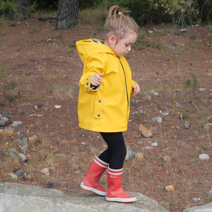 Tissu imperméable cirée jaune