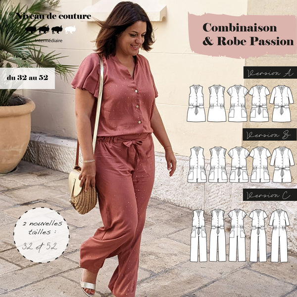 Combinaison et Robe Passion (32 au 52)