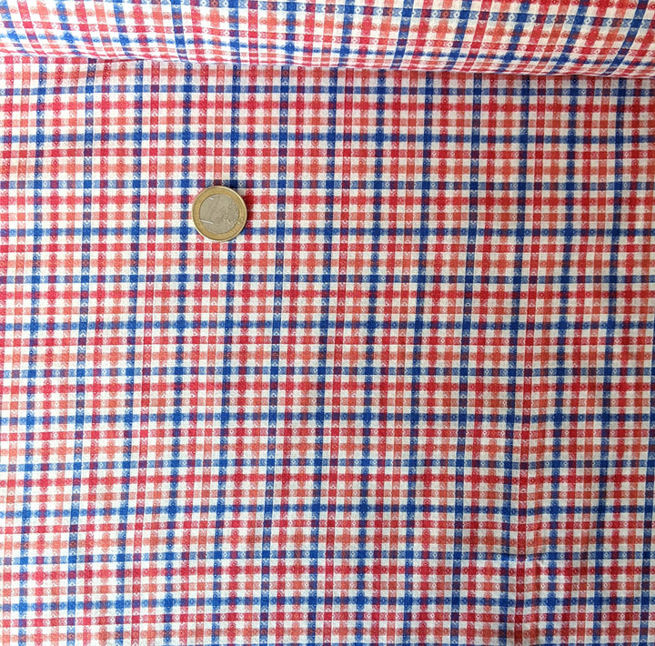 n jacquard vichy bleu et orange