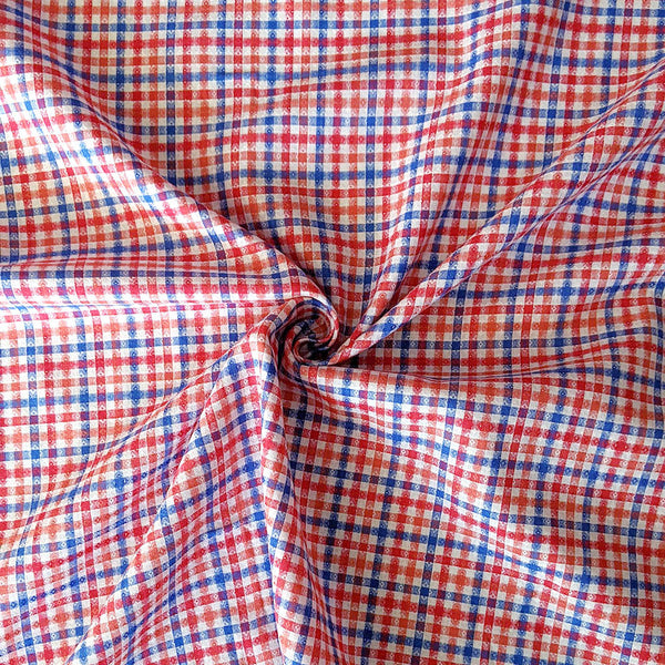 n jacquard vichy bleu et orange