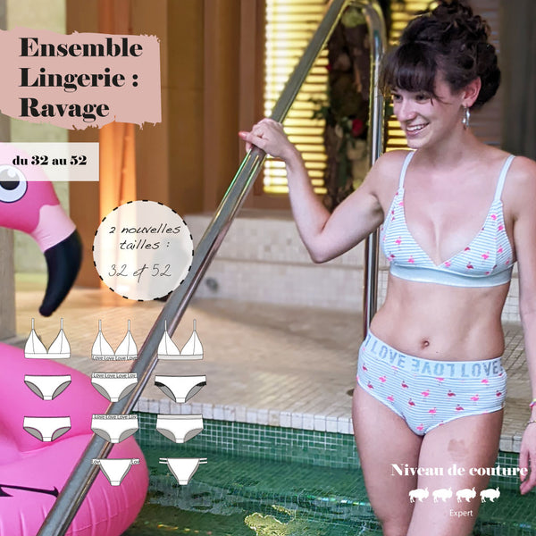 Patron Ensemble Lingerie Ravage (32 au 52)