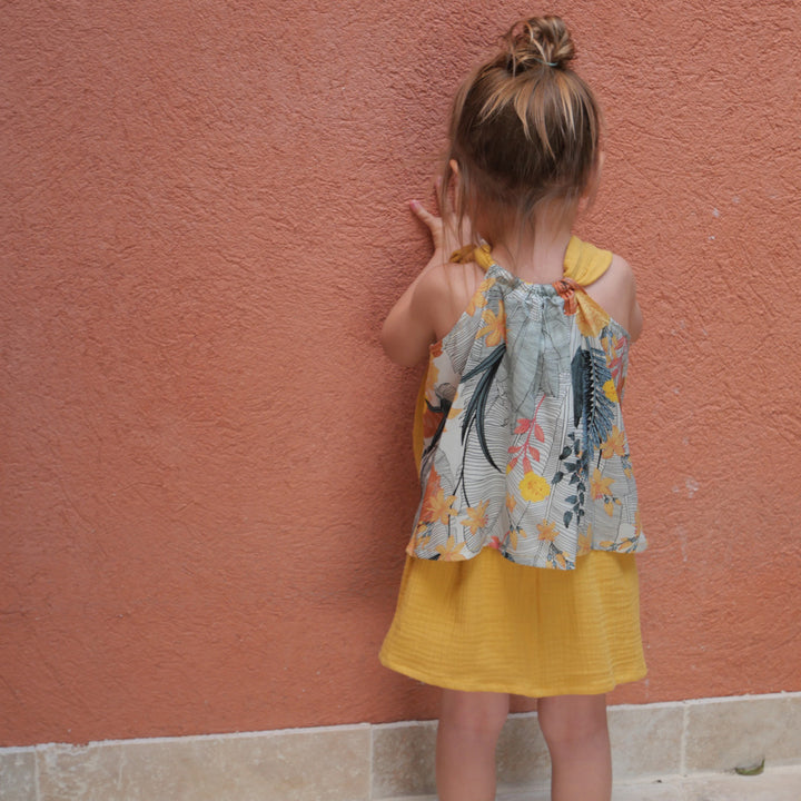 Patron PDF robe, top et jupe fille