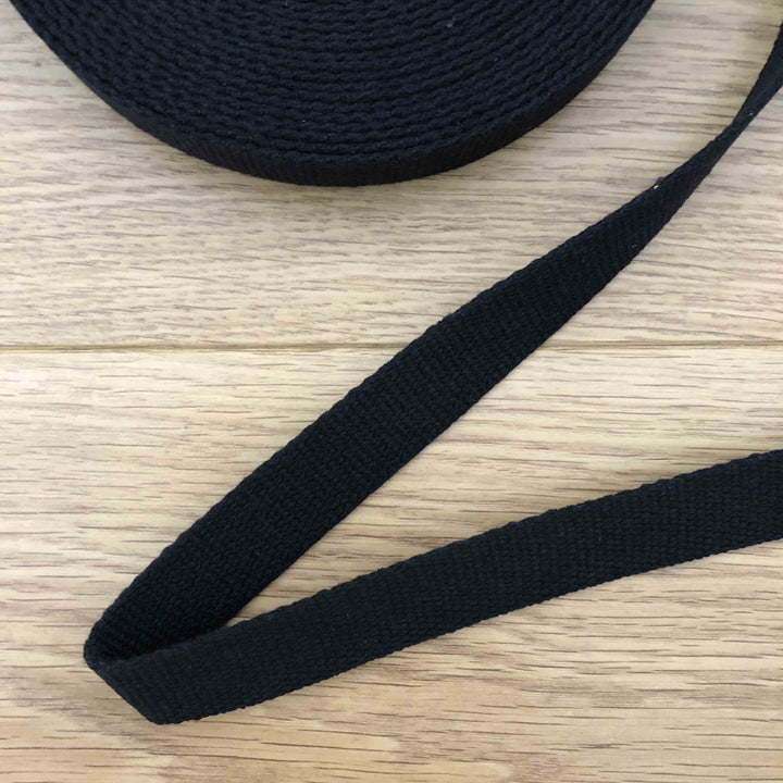 Sangle coton noir 30 mm