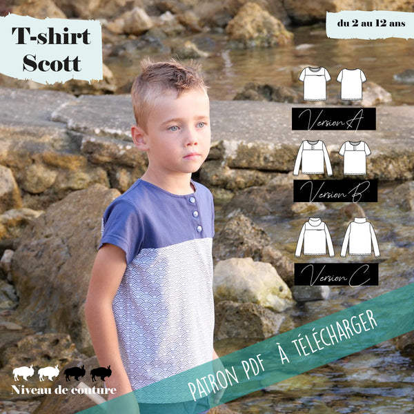 Patron T-shirt garçon Scott 2/12 ans (PDF)