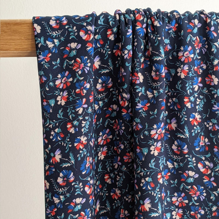 Sergé de Viscose Carmin Violette Super Bison