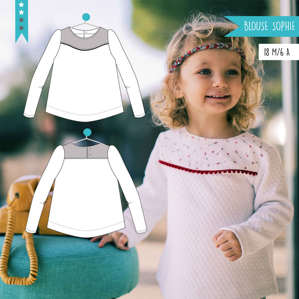 Patron enfant Blouse Sophie 18 mois/6 ans