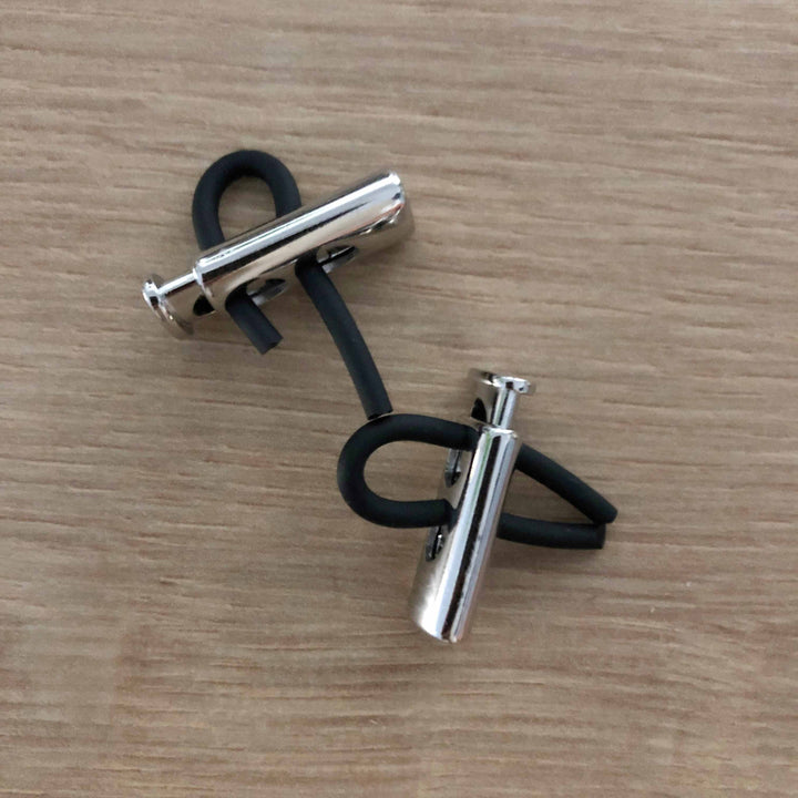 Lot 20 Arrêts De Cordon Métal Argent - Fermoirs à Ressort Pour Vêtements Sacs à Dos Et Cordons
