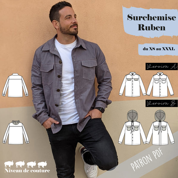 patron surchemise homme ruben