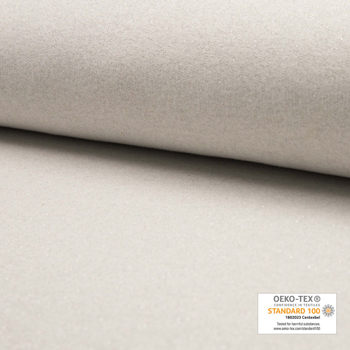Tissu sweat paillettes craie