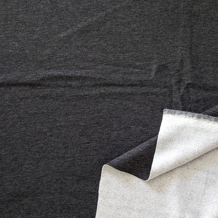 Sweat chiné gris foncé épais