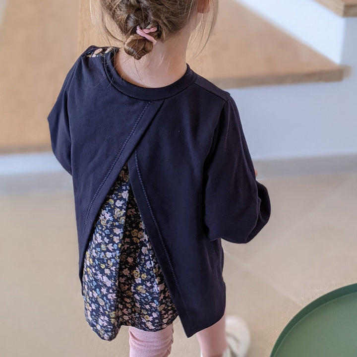 Tissu sweat bleu marine